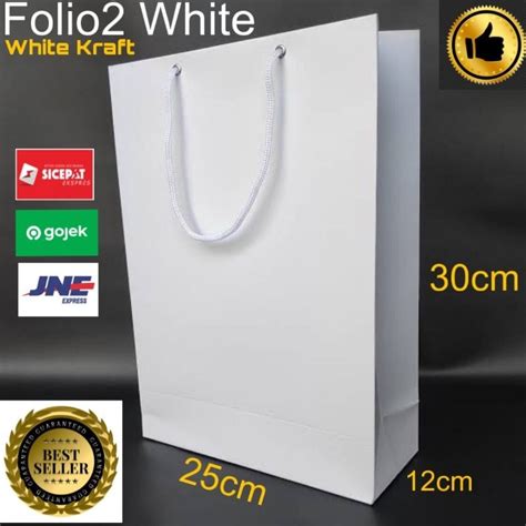 Jual Paperbag Putih Polos Uk X X Tas Kertas Putih Polos