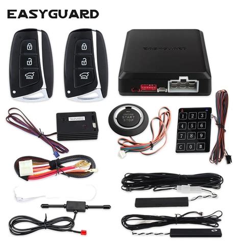 Passive Keyless Entry Car Alarm System Pke Engine Starter Push Button