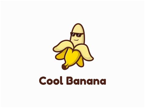 Cool Banana Cartoon Banana Fruit Logo Banana