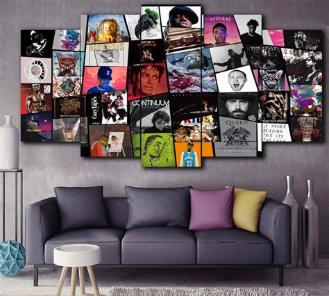 Rap Album Cover Collage Hip Hop Music Canvas Wall Art Rapper - Etsy