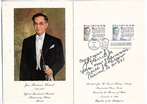 Znaczek pocztowy - SŁAWNI LUDZIE FILIPINY KARNET Z OKAZJI 7 ROCZNICY