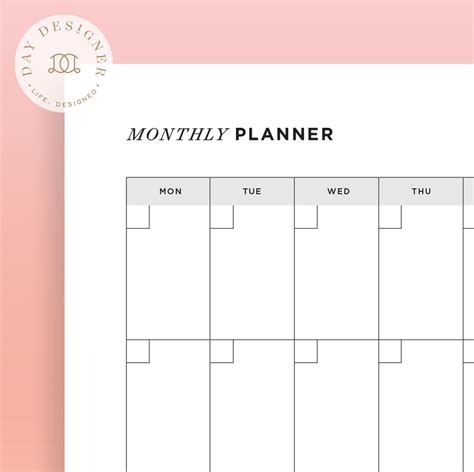 Monthly Calendar View Page | Day Designer