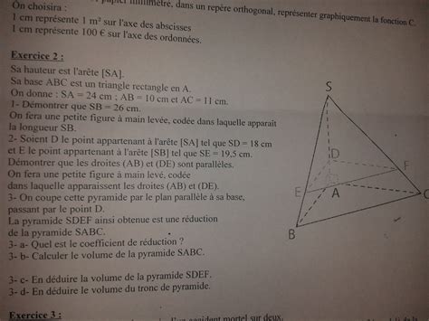 svp dm de math 3eme géométrie Nosdevoirs fr