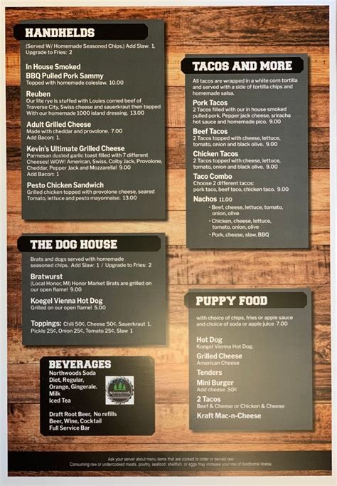 Menu – Lucky Dog Bar and Grille