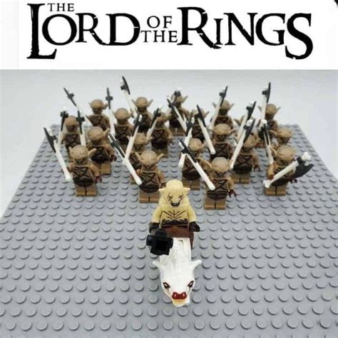 Lord Of The Rings Hobbit Azrogs Goblin Uruk Hai Orc Army Minifigures