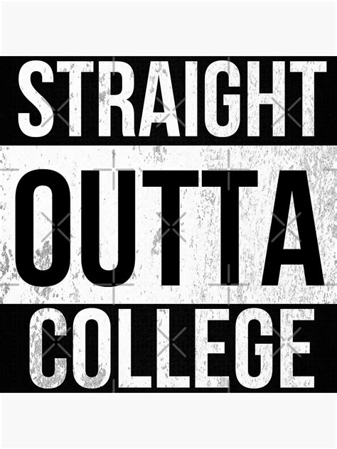 Straight Outta College Sticker By Popporo Redbubble