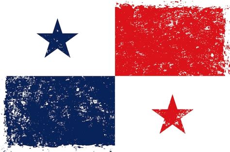 Premium Vector Panama Flag Grunge Distressed Style