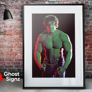 The Incredible Hulk Lou Ferrigno Poster Home Gym Decor Banner Sign