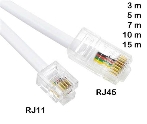 Telefon Modular Kabel Rj P C Rj P C Stecker Wei F R Dsl