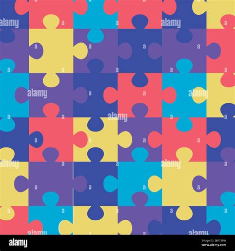 Background Of Puzzle Pieces Icons Stock Vector Image Art Alamy