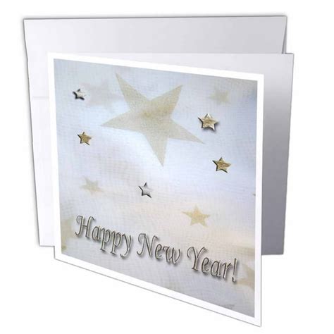 3drose Gold And Silver Happy New Years Greeting Cards 6 X 6 Inches