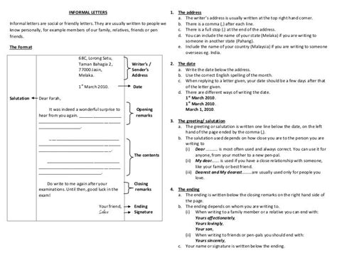 Informal Letter Writing