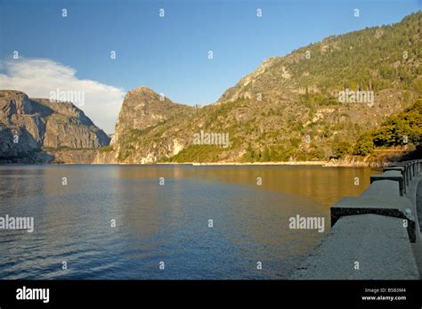 Hetch Hetchy Reservoir From The Top Of Oshaughnessy Dam Stock Photo