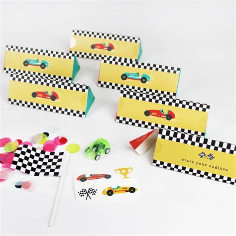 Vintage Race Car Party Favors Kit 6pk. S9300 S9301 | Pretty Day