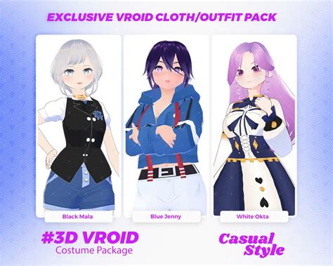 Vroid Clothing Pack Virtual Fashion Streamer Style Avatar Dressing