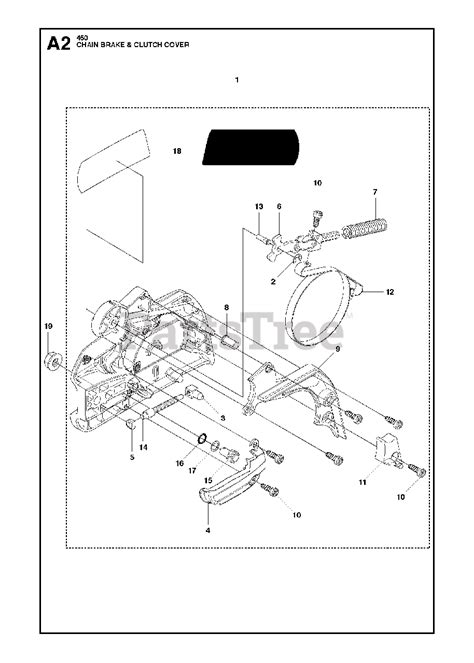 Husqvarna 450 Husqvarna Chainsaw 2011 07 Chain Brake Clutch Cover
