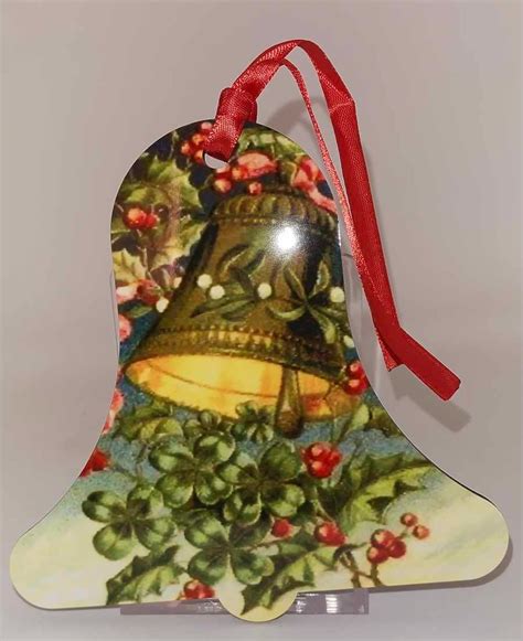 Décoration De Sapin Cloche Motif Cloche 3 Vintage En Mdf Réalisée