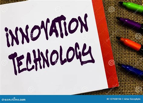 Handwriting Text Innovation Technology Concept Meaning New Idea Or