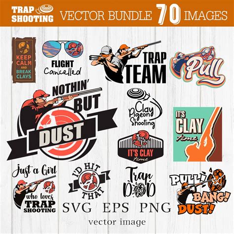 Trap Shooting Svg Pull Svg Trapshooting Bundle Clay Quote Svg Clay