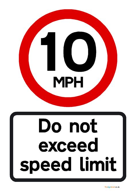 10 MPH Speed Limit Sign in 2024 | Speed limit signs, Sign solutions ...