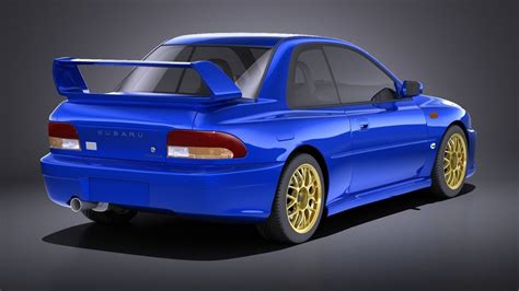 Subaru Impreza STI 22B 1993 2000 VRAY 3D Model CGTrader