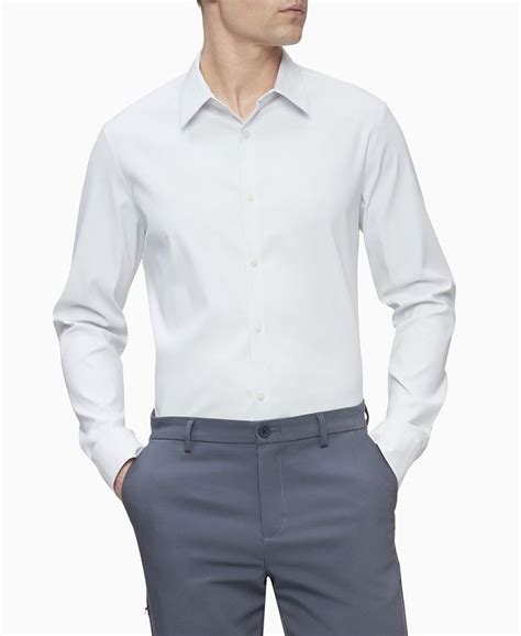 Calvin Klein Mens Move 365 Solid Button Down Shirt Macys