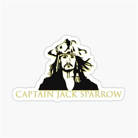 Captain Jack Sparrow Sticker For Sale By Mrovertr Redbubble