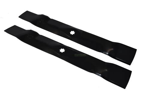 2 X 545 Cm 42 Mulching Blade Kit For John Deere Am141033 X300 Ride On Mower Ebay