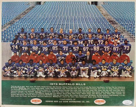 O.J. Simpson Autographed/Signed Buffalo Bills 11×17 Roster Photo HOF ...