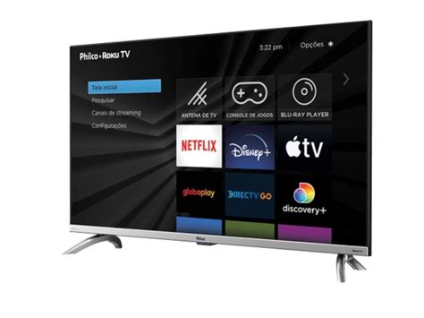 Smart TV Philco Roku 32 LED HD Wi Fi 2 HDMI E 1 USB Preto Prata