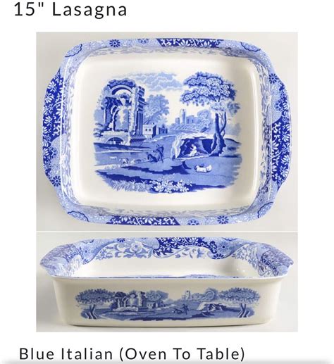 Spode Blue Italian Large Baker Lasagna Pan Ebay