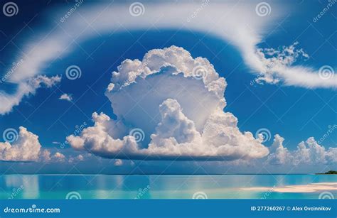 Serene Ocean Landscape With Majestic Clouds Perfect For Wallpapers