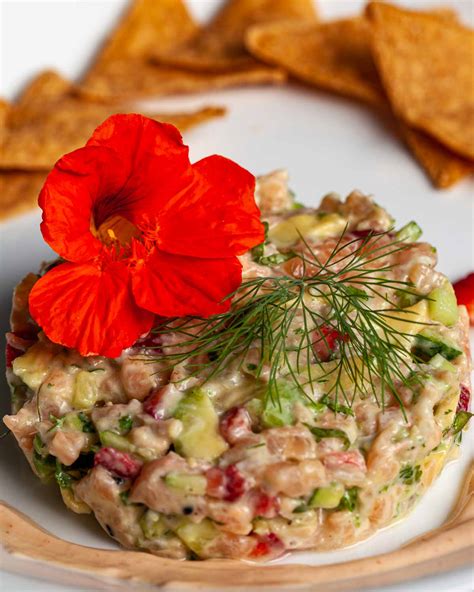 Salmon Tartare With Avocado And Strawberries Salt And Pestle