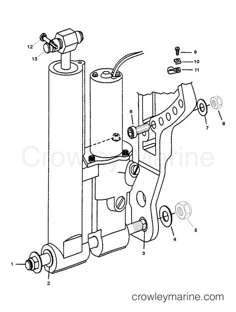 POWER TRIM MOUNTING 1996 Outboard 40 H040412SD ELPT Crowley Marine