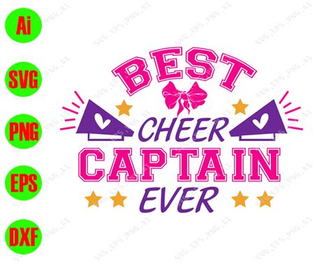 Best Cheer Captain Ever Svg Dxfepspng Digital Download Designbtf