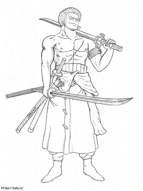 Zoro Gambar Mewarnai