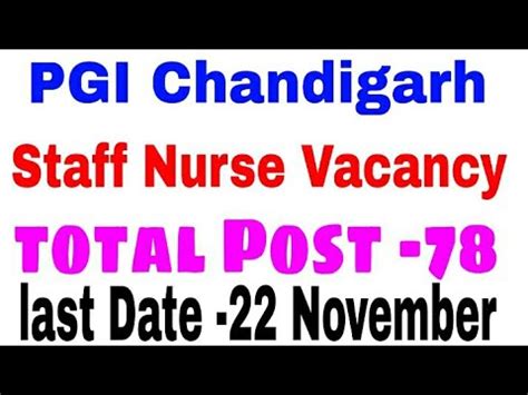 Staff Nurse Vacancy Pgimer 2019 Staff Nurse Recruitment Pgimer 2020