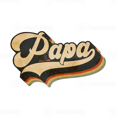 Papa Lettering Vintage Design 8489725 Png