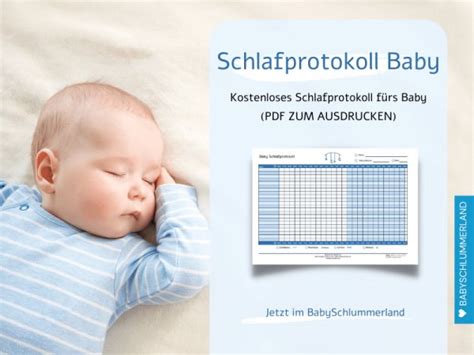 Schlafprotokoll Baby Kostenloses PDF Zum Ausdrucken