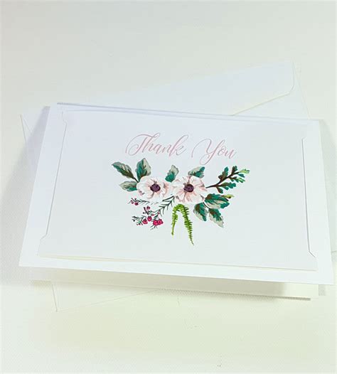 Thank You Cards Notes Flower Wedding Business Birthday Thankful Hi