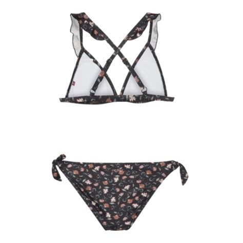 Bikini Protest Girls Daisy Jr Triangle True Black Badenstrand