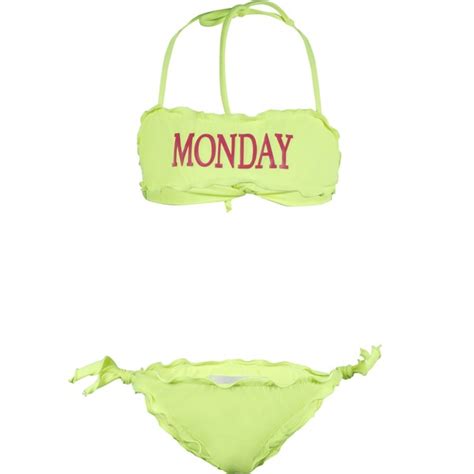 Alberta Ferretti Girls Monday Bikini In Yellow Bambinifashion