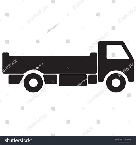 Truck Silhouette Black White Stock Vector (Royalty Free) 2151361591 | Shutterstock