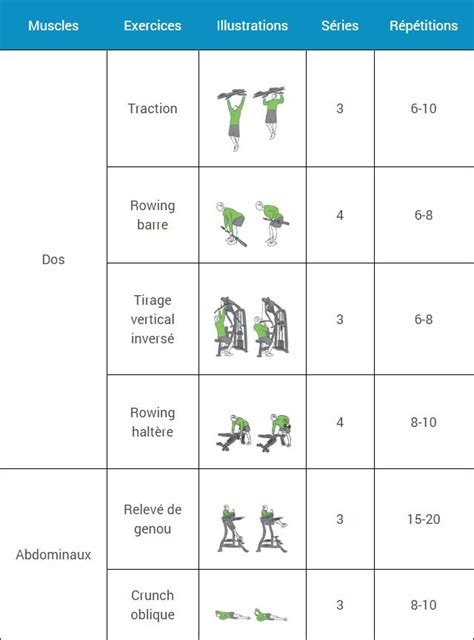 Programme De Musculation Pour Débutant Sur 6 Semaines Comprend Un