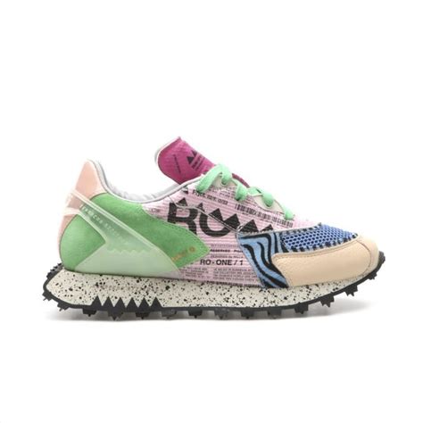 Nude Sneakers In Suede White Nylon And Mesh RUN OF