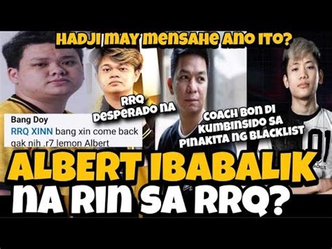 ALBERT IBABALIK NA RIN SA RRQ COACH BON DI KUMBINSIDO SA PINAKITA NG