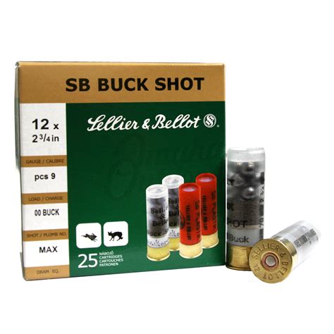 Sellier Bellot Ammo Gauge Buckshot Pellets Rounds