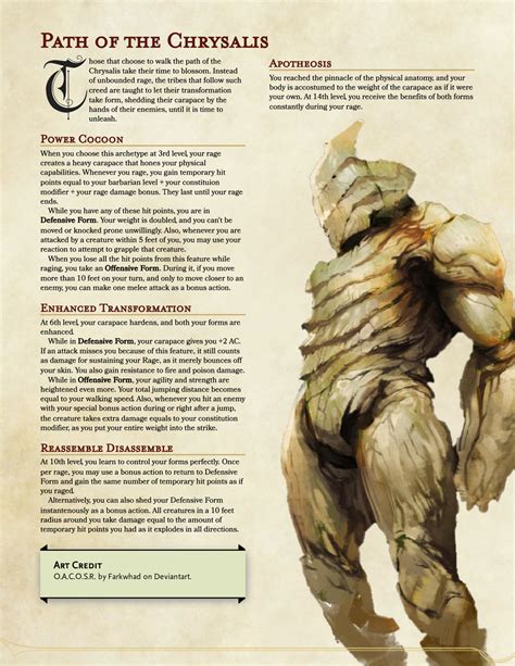 Barbarian Subclass Path Of The Symbiote A Subclass Inspired By Venom