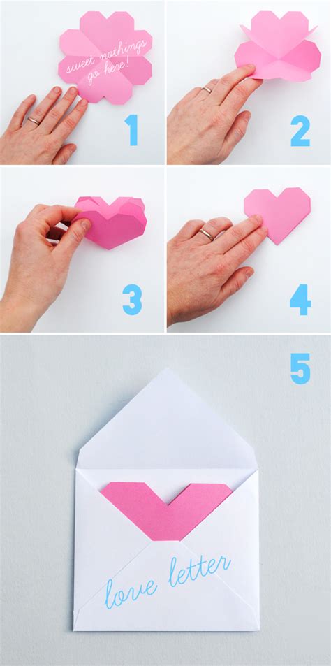 Geometric Heart Love Letters Popup Card