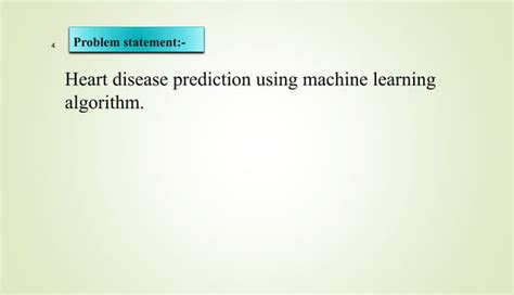 Heart Disease Prediction Using Machine Learning Algorithm Ppt